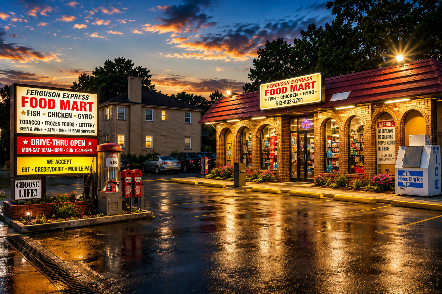 Ferguson Express Food Mart storefront in Cincinnati